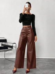 WOMEN'S CASUAL LEATHER PANTS