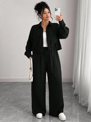 WOMEN'S CASUAL LONG SLEEVE SHIRT & PANTS