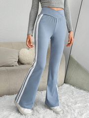 TEEN GIRL SIDE STRIPE FLARE LEG TROUSERS