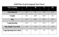 EZWEAR SOLID FLARE LEG SWEATPANTS