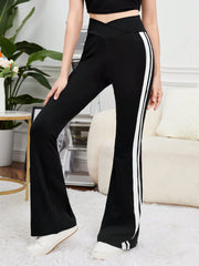 TEEN GIRL SIDE STRIPE FLARE LEG TROUSERS