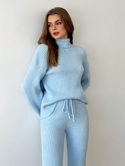 WOMEN'S FASHION CASUAL TURTLENECK SWEATER AND PANTS SET