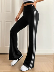 STRIPED TAPE SIDE FLARE LEG PANT