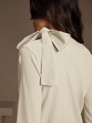 WOMEN'S ELEGANT BOWKNOT SHOULDER DESIGN SHIRT
