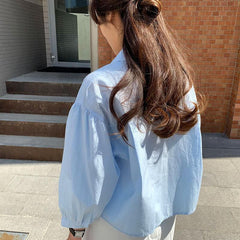 SOLID RUCHED FRONT POCKET SHIRT