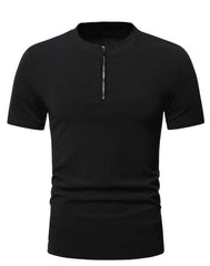 MEN QUARTTER ZIPPER TEE