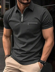 MEN ZIP POCKET POLO SHIRT