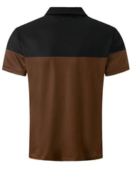 MEN COLOUR BLOCK SHORT SLEEVES  POLO SHIRT