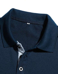 MEN CONTRAST CUFF POLO SHIRT