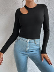SOLID RIB CUT OUT TEE