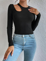 SOLID RIB CUT OUT TEE