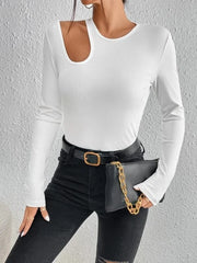 SOLID RIB CUT OUT TEE
