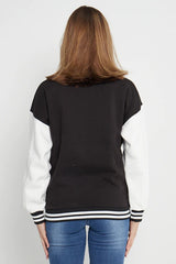 VARSITY BASEBALL UNISEX JACKET-  BLACK