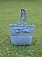 Soft Padded Quilted Women's Designer Handbag-White