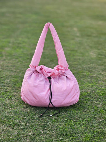 Maisy Ruched Hobo Bag-Pink