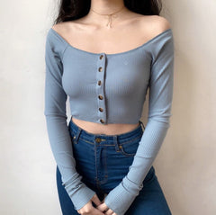 OFF-SHOULDER CROP TOP (Pack of 3)