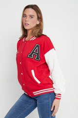 VARSITY BASEBALL UNISEX JACKET- RED