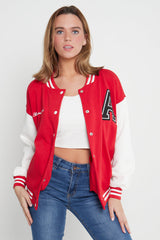 VARSITY BASEBALL UNISEX JACKET- RED