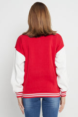 VARSITY BASEBALL UNISEX JACKET- RED