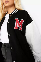 M COLOUR BLOCK VARSITY BOMBER JACKET