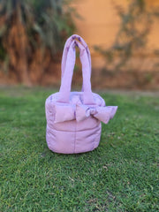 Puffer Bag Bow Tote Bag Lilac