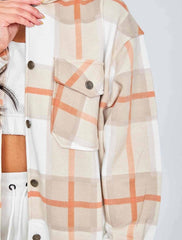 OVERSIZED CHECK SHACKET- STONE