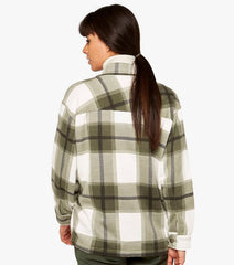 OVERSIZED CHECK SHACKET- KHAKI