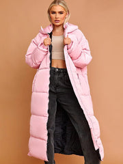 HOODED LONGLINE PUFFER JACKET