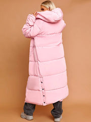 HOODED LONGLINE PUFFER JACKET