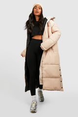 HOODED LONGLINE PUFFER JACKET